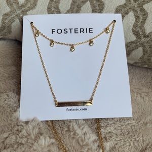 Fosterie Layered Gem Necklace- brand new